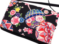 義若オリジナルのポシェット まりに花尽くし 黒